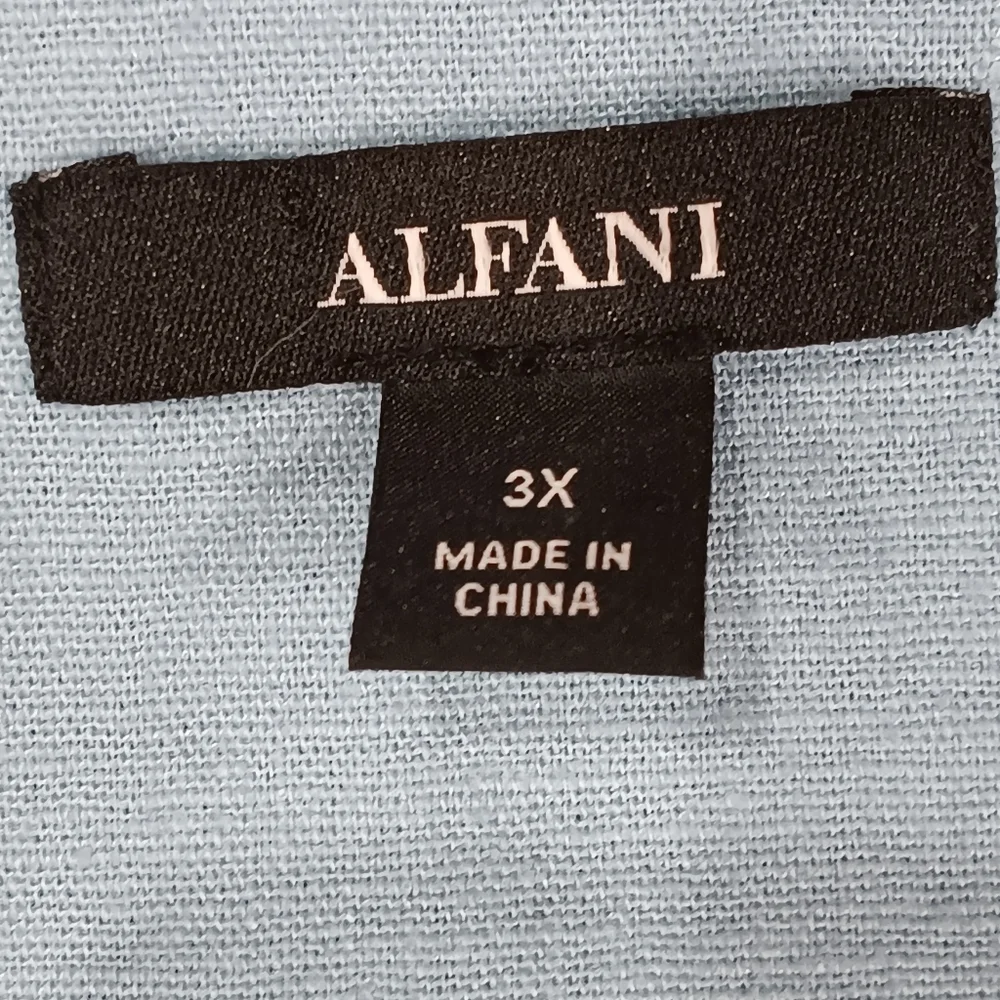 Alfani Women’s Plus Size 3X Tiffany Blue V-Neck Poncho Top Relax Fit Fashion - Picture 11 of 15